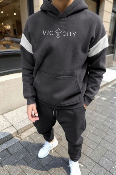 Теплий чоловічий спортивний костюм флісовий., Сірий, L-XL