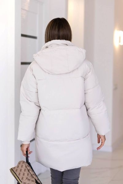 Куртка зимова жіноча., Молочний, L