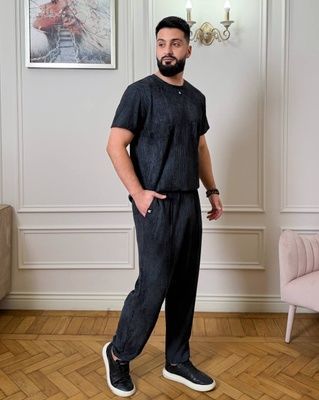 Летний мужской костюм варка., Графитовый, S-M
